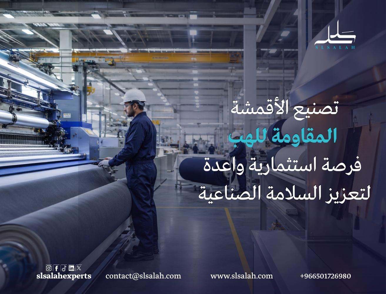 تصنيع الأقمشة المقاومة للهب: فرصة استثمارية واعدة لتعزيز السلامة الصناعية